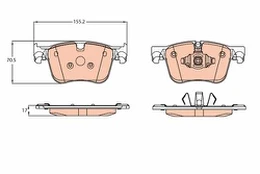 TRW GDB2193 Brake pad set