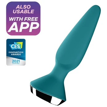 SATISFYER - Plug-ilicious 1 Žalias Vibratorius