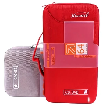 Diskų dėklas su užtrauktuku, 64 Disc Red