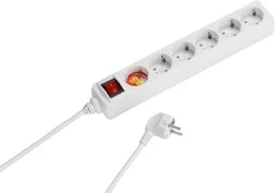 Vivanco extension cord 6 sockets 1.4m, baltas kaina