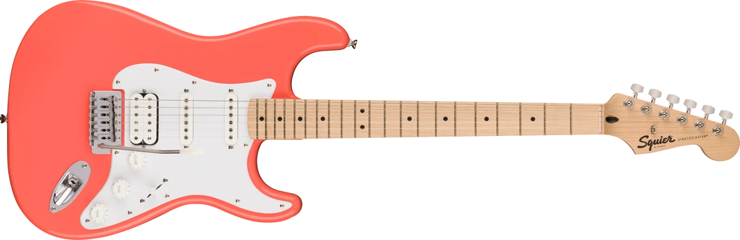 Elektrinė gitara Fender Squier Sonic Stratocaster HSS, Taičio koralas