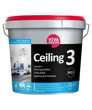 Dažai Vivacolor Ceiling 3, balta, 4.8 l
