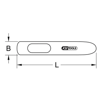 Ks Tools 117.4269 atlenkimo kaltas, 25 x 140 mm