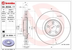 BREMBO 09.B556.11 Brake Disc kaina