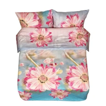 Antklodės užvalkalas Rustilė Gerbera 1114, rožinė/žydra, 180 cm x 215 cm