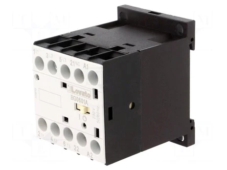 Contactor: 3-pole | NO x3 | Auxiliary contacts: NC | 230VAC | 6A | DIN