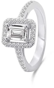 Brilio Silver Luxury sidabrinis ring with zircons RI051W