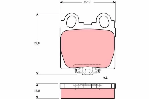 TRW GDB3233 Brake pad set