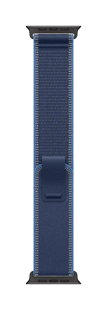 49mm Blue/Bright Blue Trail Loop - S/M - Natural Titanium Finish