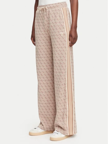 Guess Medžiaginės kelnės 183095 Smėlio Slim Fit