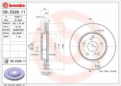 Stabdžių diskas BREMBO 09.E229.11 kaina