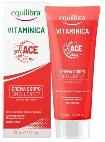 Kūno kremas Equilibra Vitaminica Slimming, 200 ml