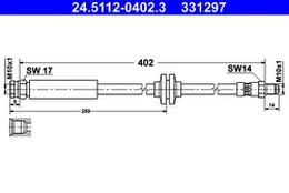 ATE 24.5112-0402.3 Brake hose