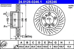 ATE 24.0128-0246.1 Brake Disc