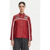 PINKO Odinė striukė 105296 Vyšninė Regular Fit