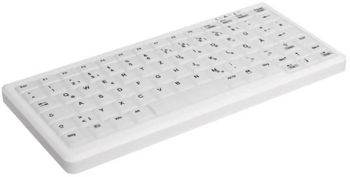 Klaviatūra CHERRY AK-C4110, su laidu, USB, QWERTY, Baltas