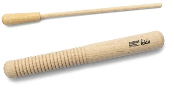 Mušamasis instrumentas Guiro Rohema Rhythm Stick with Scraper