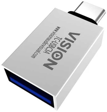 Vision TC-USBC3A, USB-A, USB-C, Baltas