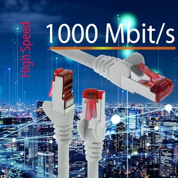 Cat6 Ethernet tinklo kabelis, 1m, juodas, Rj45, 1000 Mbit/s