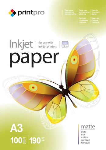 ColorWay PrintPro Matte Photo Paper, 190g/m, A3, 100pcs.