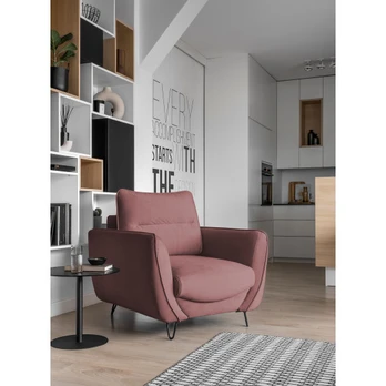 Fotelis Silva, rausvas, audinys Velvetmat 24