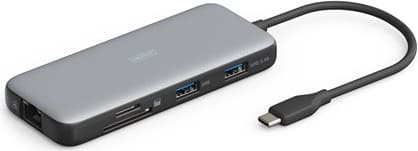 DIGITUS Docking USB-C->HDMI,USB3.2,RJ45,SD,MicroSD,PD Alu si