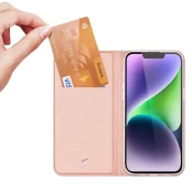 Dėklas Dux Ducis Skin Pro Wallet iPhone 15 - Rožinis kaina