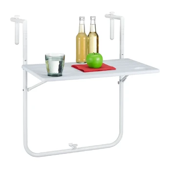Kodustaar Sulankstomas balkono stalas, 82,5x60x58,5 cm, baltas