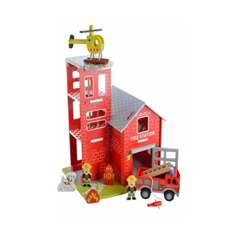 Medinis žaislas 4IQ Fire Station, 46.5 cm, raudona sp.