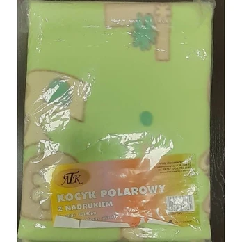 Blanket - PO-KI - FLEECE - size 80x90 - GREEN