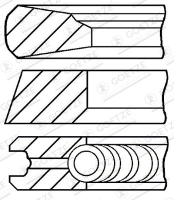GOETZE 08-143000-00 Piston rings set