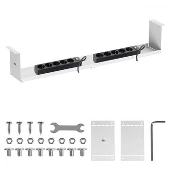 Maclean compact under-d esk organizer MC-107 W