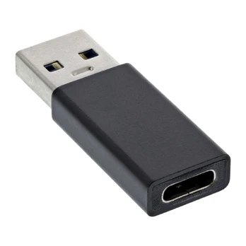 Adapter USB InLine® Brak USB-C - USB Czarny  (35810)