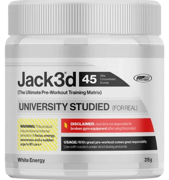 USPlabs Jack3d Advanced Pre-workout, White Energy, 315 g