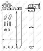 NRF NRF 54332 Interior heater radiator
