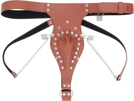 Penio narvas Chastity Belt, rudas