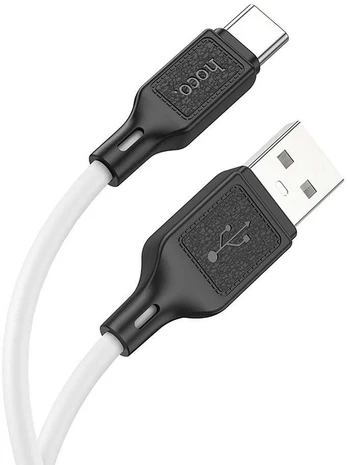 HOCO cable USB A to Type C 3A X90 1m baltas