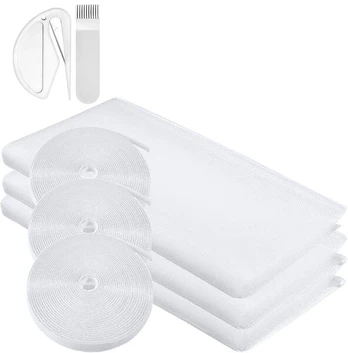 Moegfy langų tinklelis nuo uodų 130×150 cm, baltas, 3 vnt.