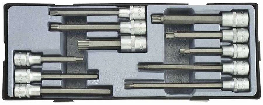 Force Antgalių galvučių Star Hex Spline 1/2" rinkinys 11 dalių