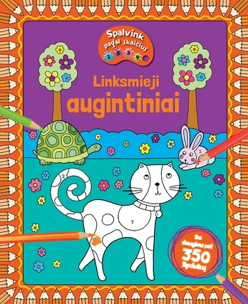 Linksmieji augintiniai. Spalvink pagal skaičius