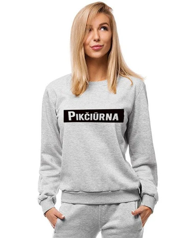 Moteriškas pilkas džemperis Pikčiūrna