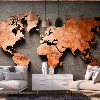Artgeist Fototapetas - Copper Map