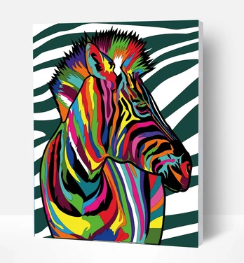 Splat Planet tapyba pagal skaičius, ZEBRAS 30x40 cm