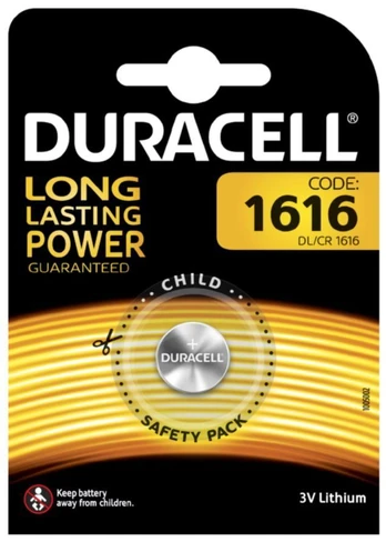 Elementai Duracell, CR1616, 3 V