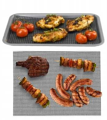 Tefloninis grilio kilimėlis bbq grilio tinklelis orkaitei 40x30cm
