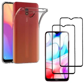 Xiaomi REDMI 8A dėklas ir 2 Phonillico® grūdinti stiklai
