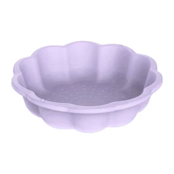 Plastikinė smėlio dėžė Gėlė 76 cm - alyvinė