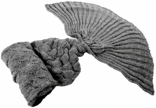 Tutumi Antklodė žuvies uodega Mermaid Tail Pilkas