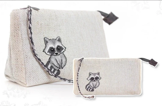 Clutch bag for Cross Stitching Racoon SPM1223