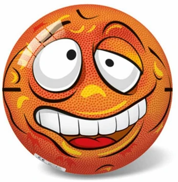 Spalvotas kamuolys Crazy (oranžinis) 23 cm